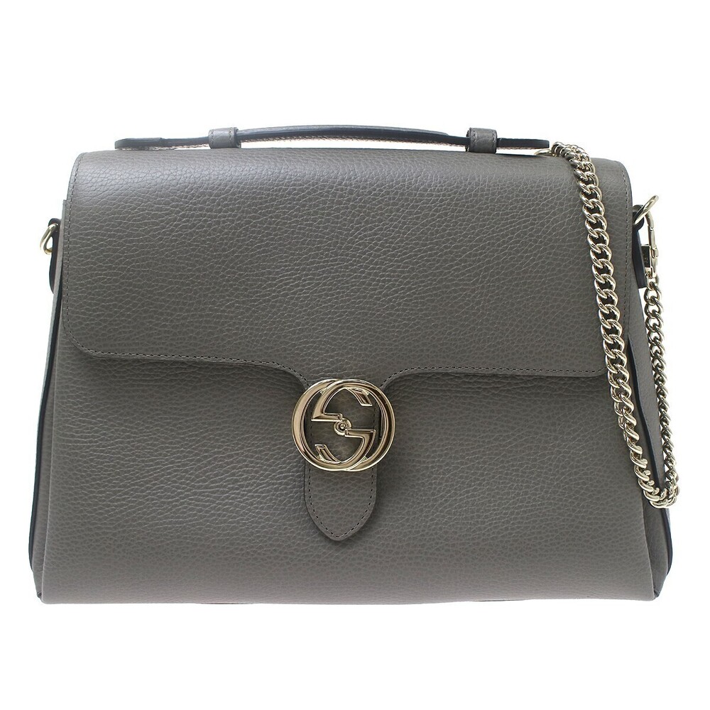 Gucci Interlocking Top Handle Leather Medium